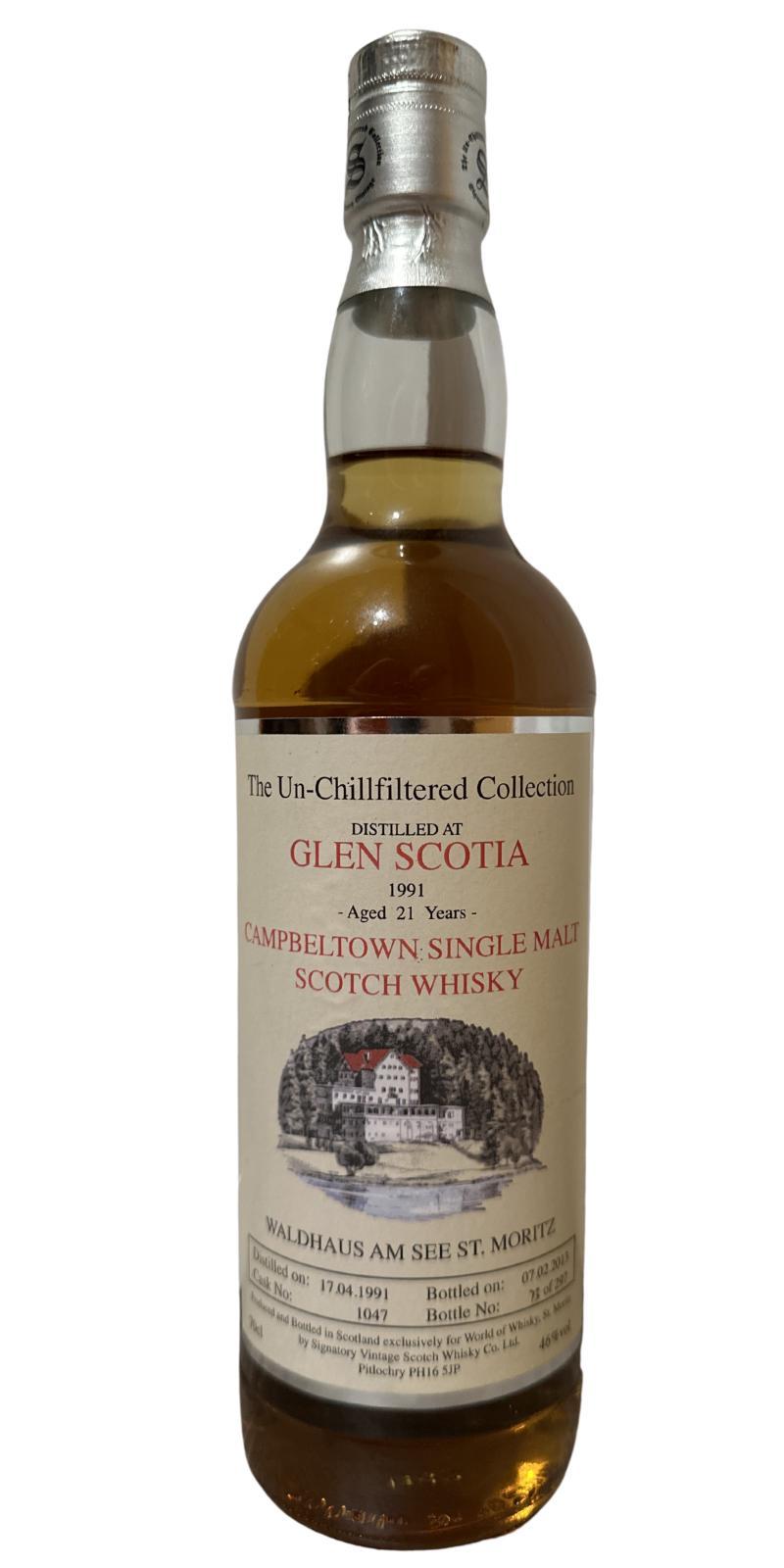 Glen Scotia 1991 SV  The Un-Chillfiltered Collection