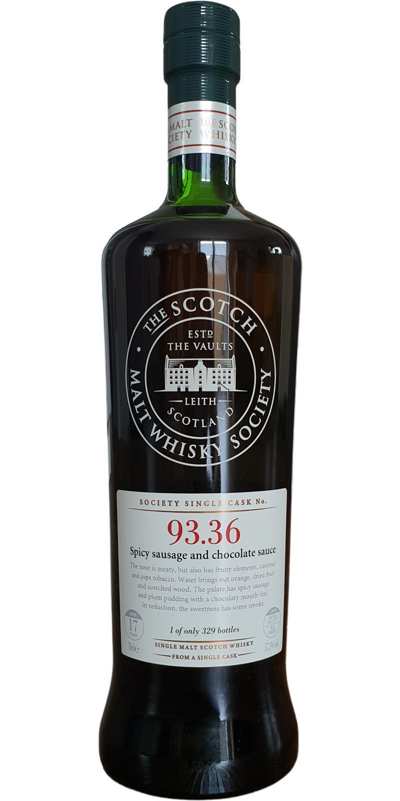 Glen Scotia 1992 SMWS 93.36  Spicy sausage and chocolate sauce