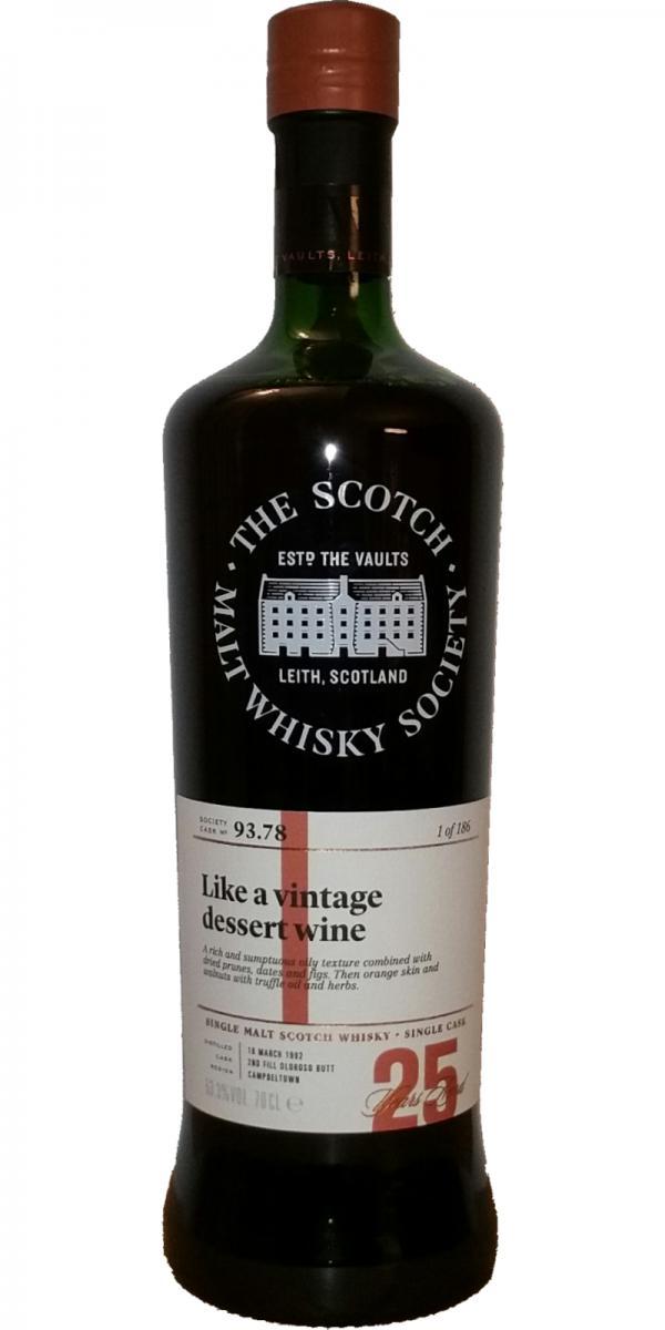 Glen Scotia 1992 SMWS 93.78  Like a vintage dessert wine