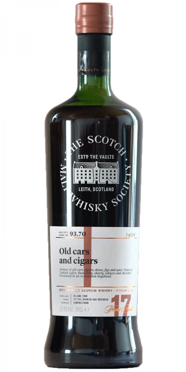 Glen Scotia 1999 SMWS 93.70  Old cars and cigars