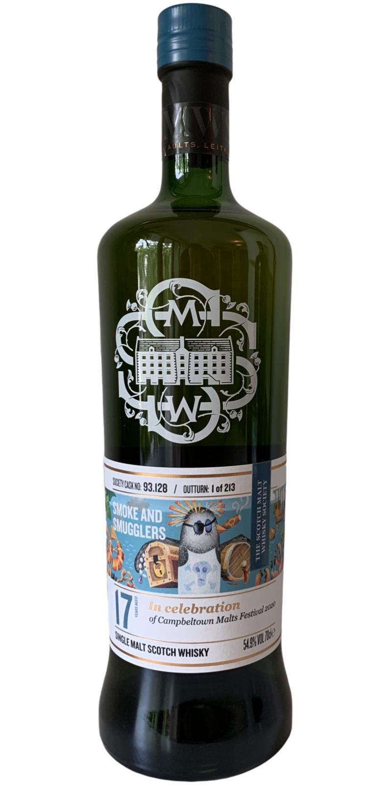Glen Scotia 2002 SMWS 93.128  Smoke and smugglers