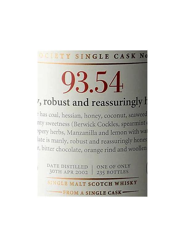 Glen Scotia 2002 SMWS 93.54  Manly, robust and reassuringly honest