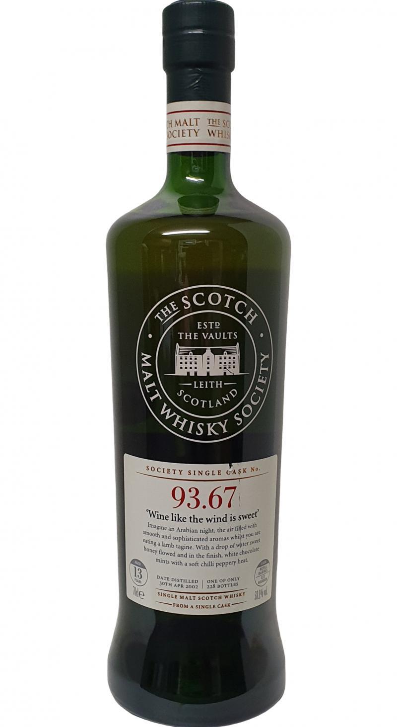 Glen Scotia 2002 SMWS 93.67  'Wine like the wind is sweet'