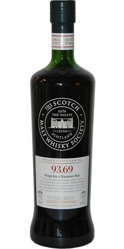 Glen Scotia 2002 SMWS 93.69  Props for a Hammer film