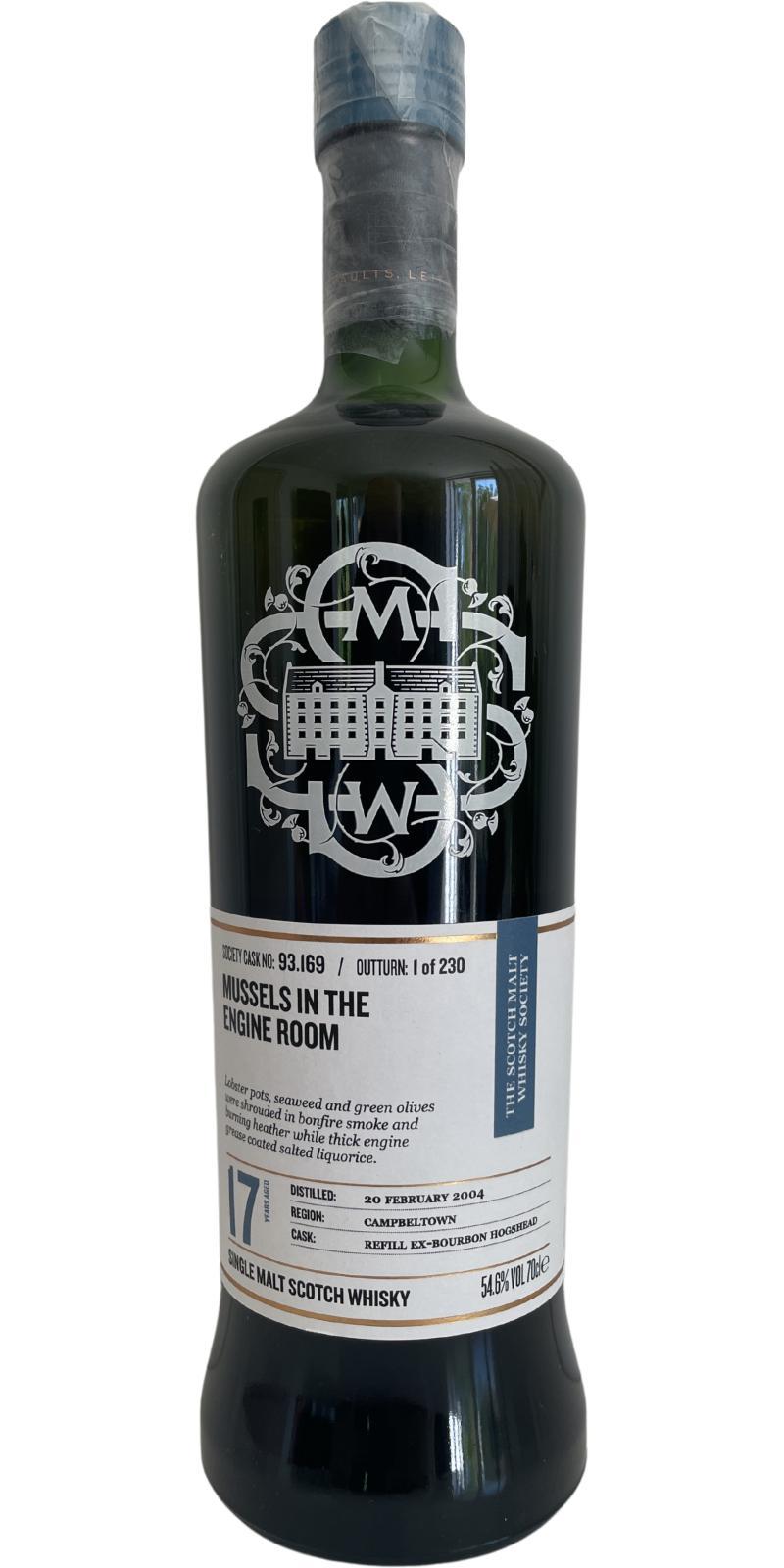 Glen Scotia 2004 SMWS 93.169  Mussels in the engine room