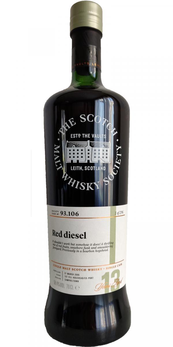 Glen Scotia 2005 SMWS 93.106  Red diesel