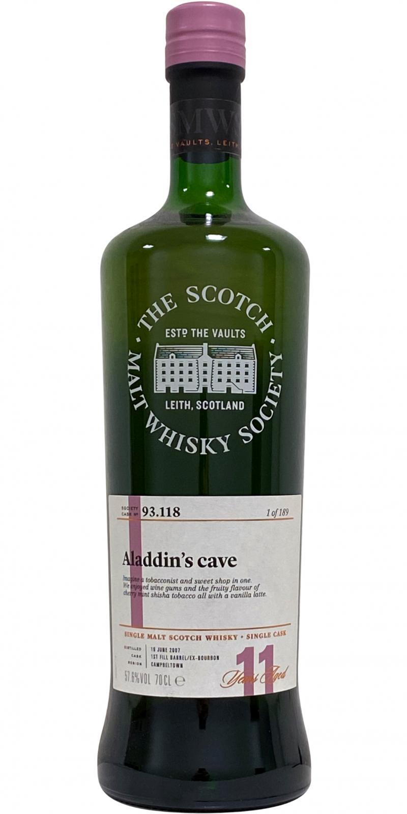 Glen Scotia 2007 SMWS 93.118  Aladdin's cave