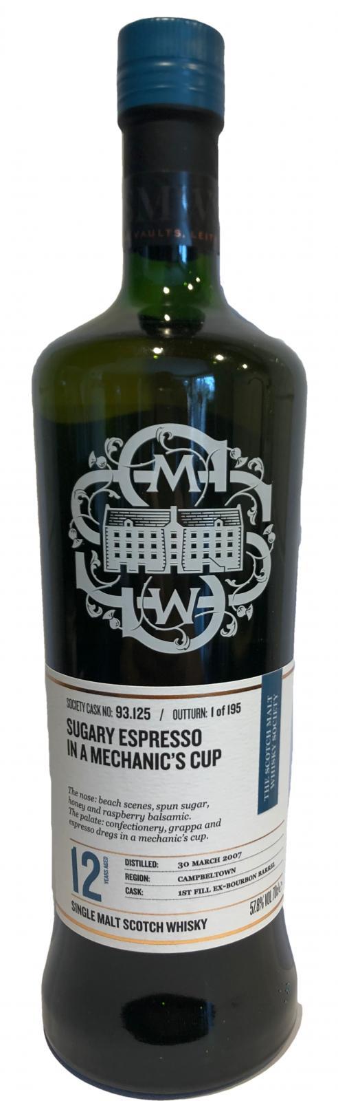 Glen Scotia 2007 SMWS 93.125  Sugary espresso in a mechanic's cup