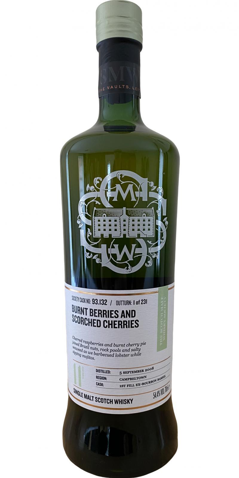 Glen Scotia 2008 SMWS 93.132  Burnt berries and scorched cherries