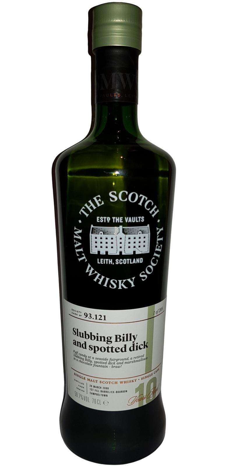 Glen Scotia 2009 SMWS 93.121  Slubbing Billy and spotted dick