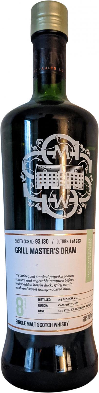 Glen Scotia 2011 SMWS 93.130  Grill master's dram