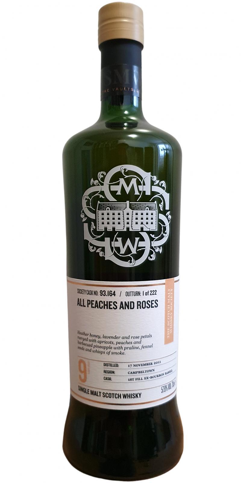 Glen Scotia 2011 SMWS 93.164  All Peaches And Roses