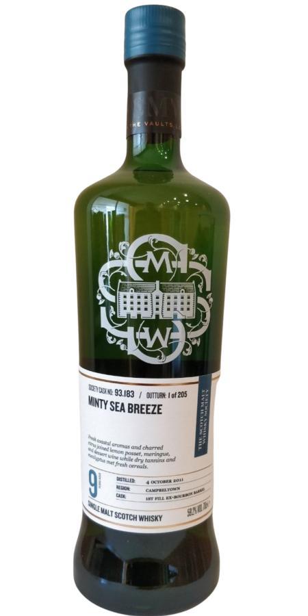 Glen Scotia 2011 SMWS 93.183  Minty sea breeze