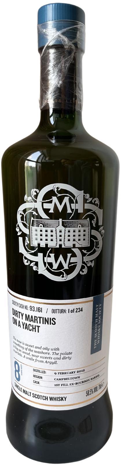 Glen Scotia 2012 SMWS 93.161  Dirty martinis on a yacht