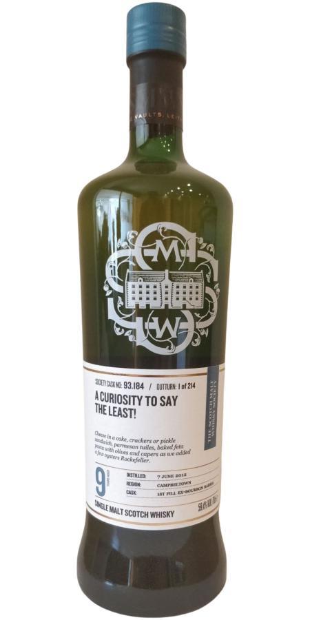 Glen Scotia 2012 SMWS 93.184  A curiosity to say the least!