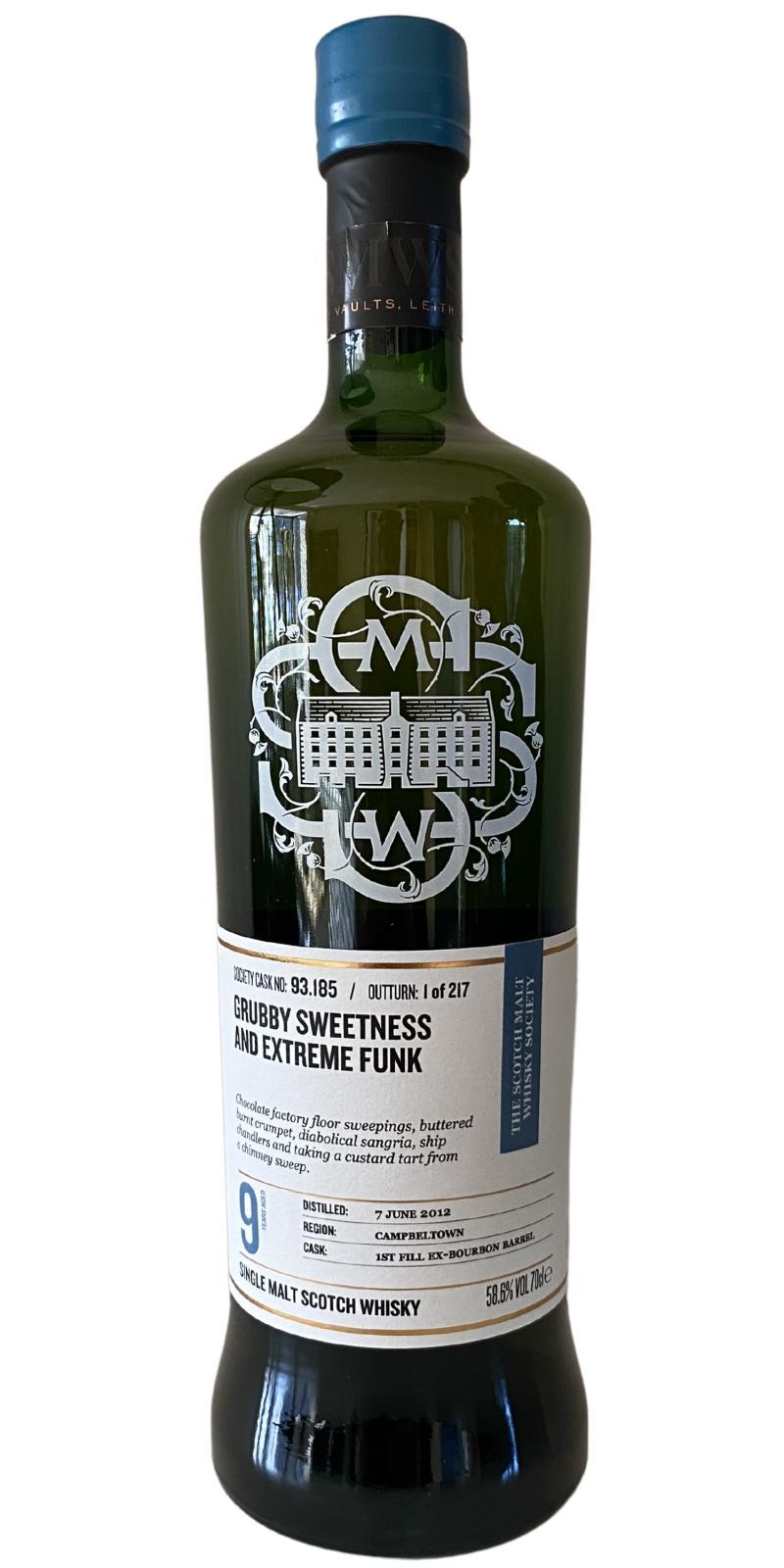 Glen Scotia 2012 SMWS 93.185  Grubby sweetness and extreme funk