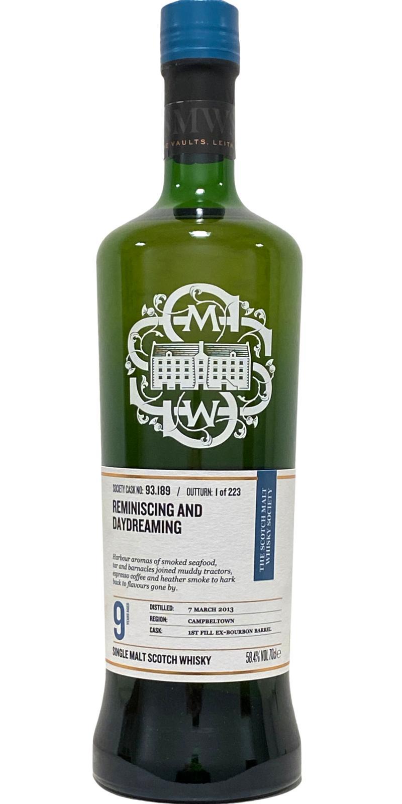 Glen Scotia 2013 SMWS 93.189  Reminiscing and daydreaming