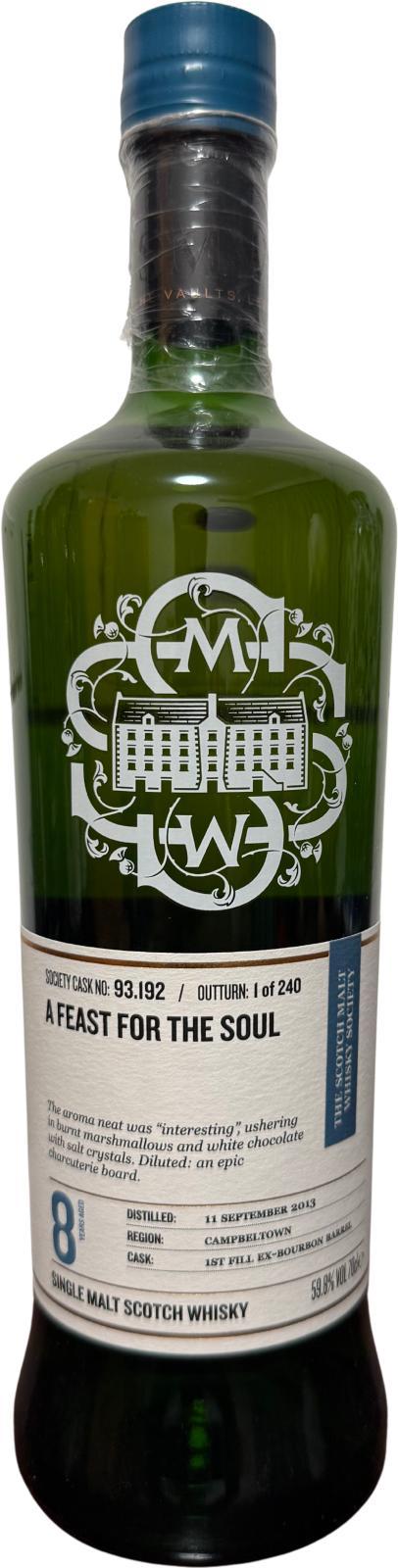 Glen Scotia 2013 SMWS 93.192  A feast for the soul
