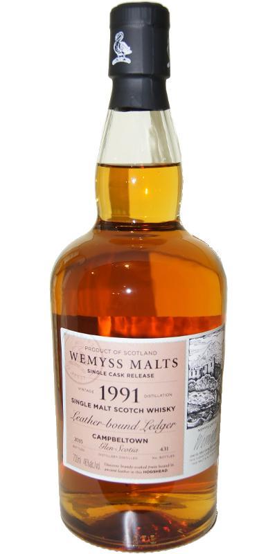 Glen Scotia 1991 Wy  Leather-bound Ledger