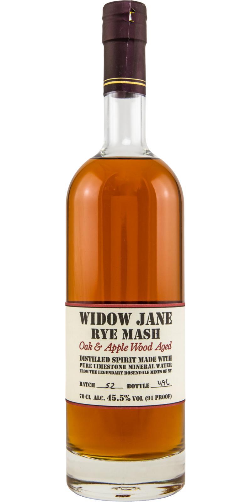 Widow Jane Rye Mash  Oak & Apple Wood Aged
