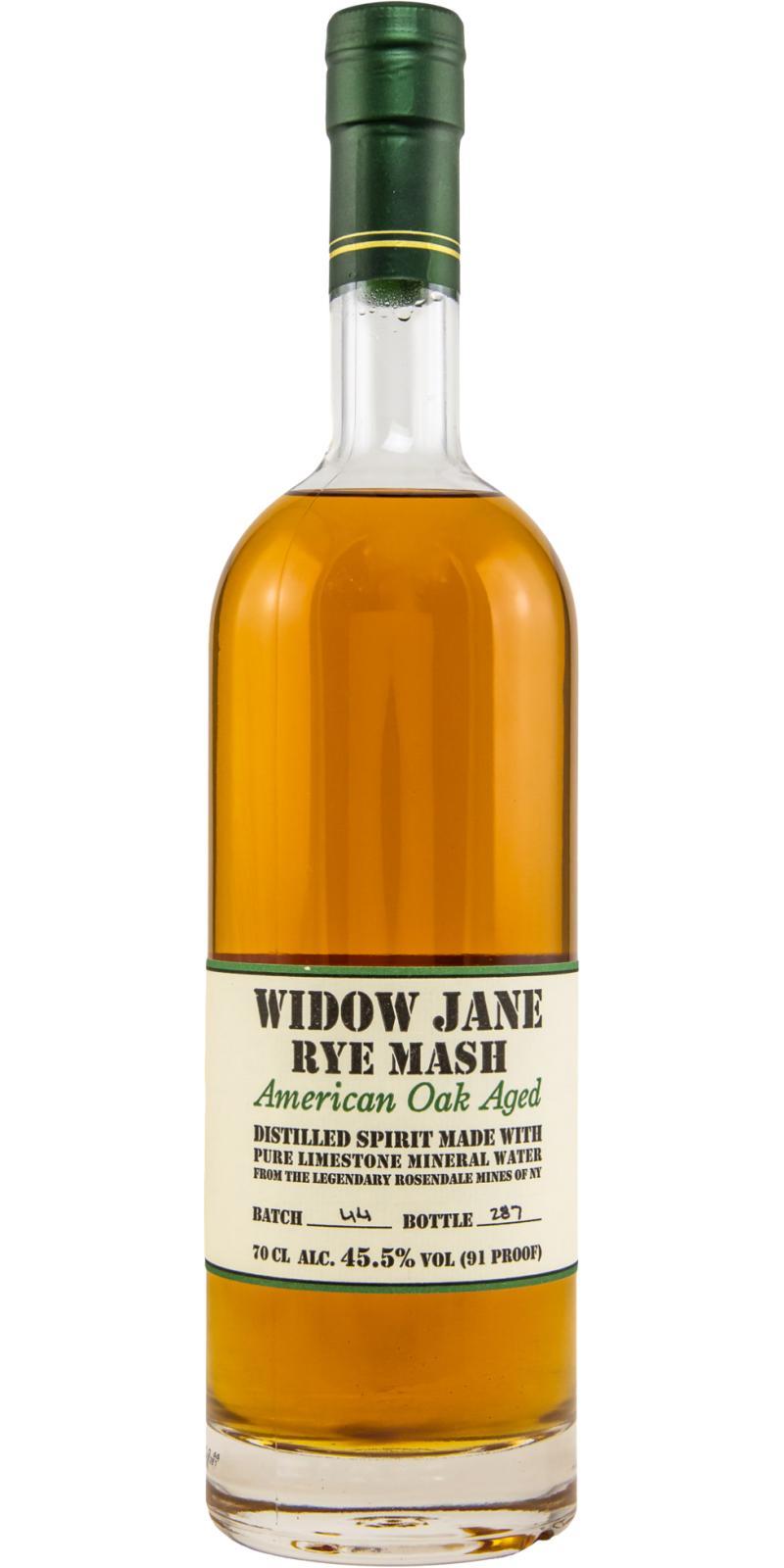 Widow Jane Whiskey Distilled from a Rye Mash  American Oak Aged