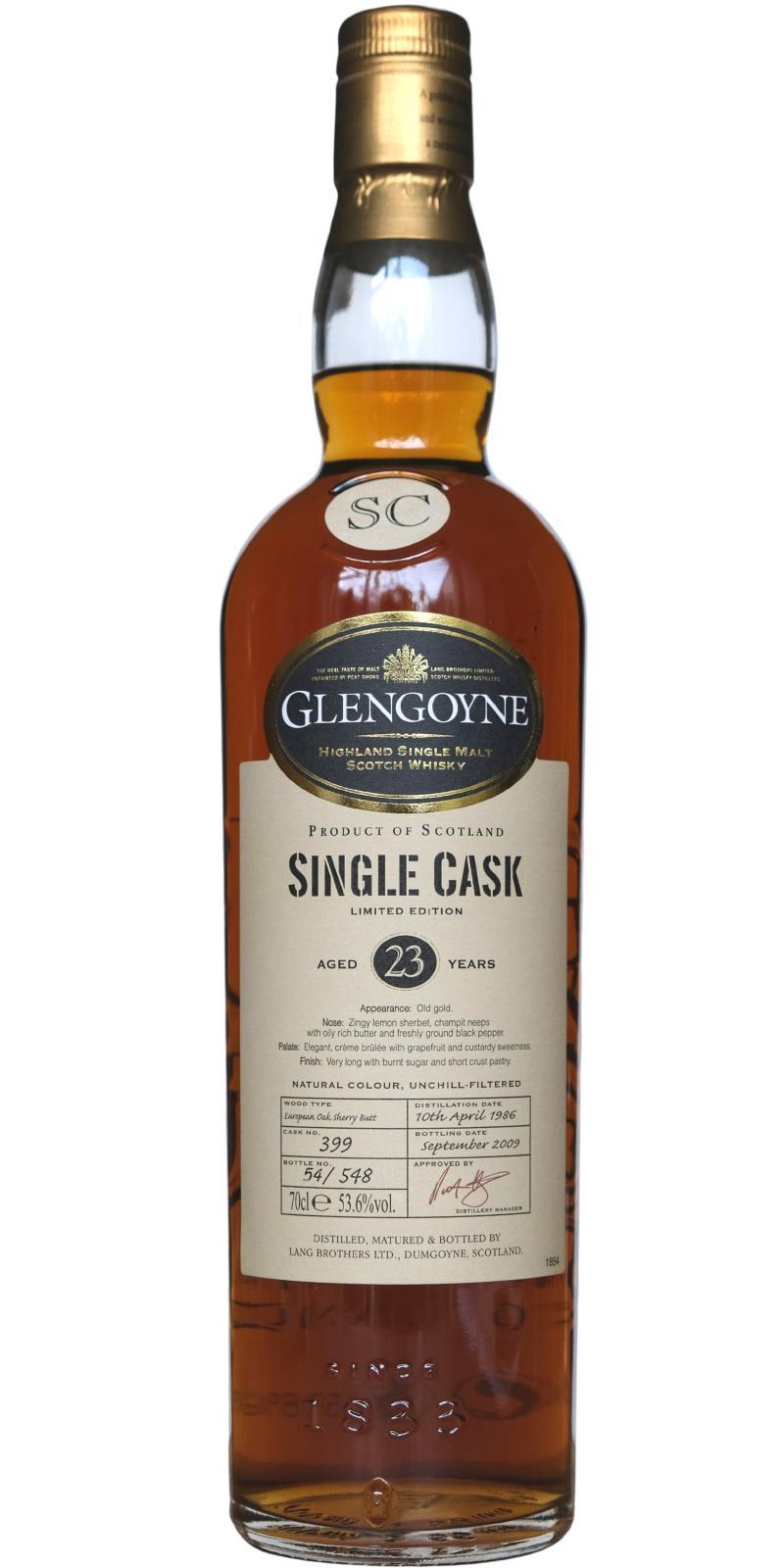 Glengoyne 1986  Single Cask