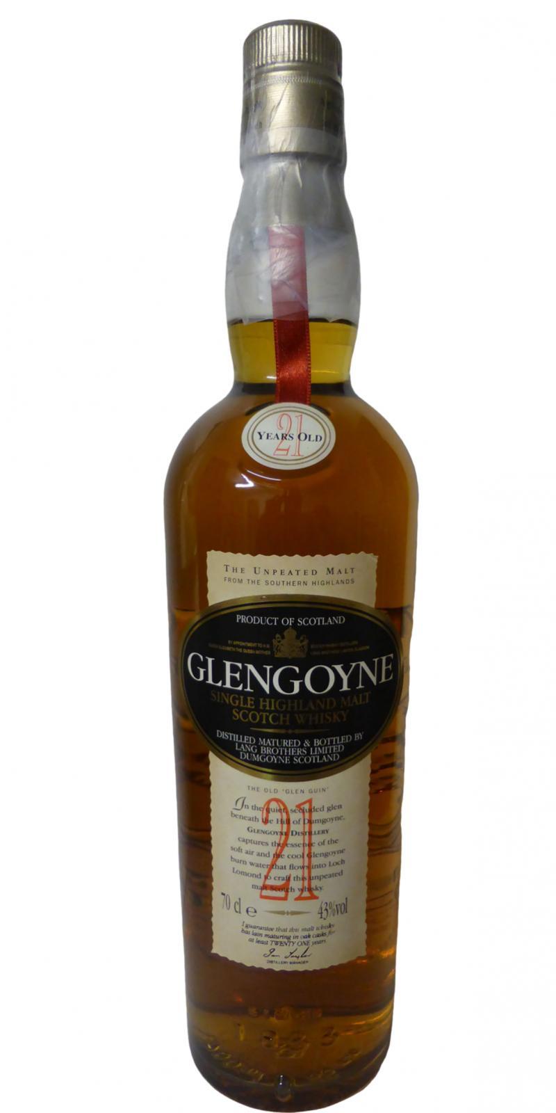 Glengoyne 21-year-old  big red 21