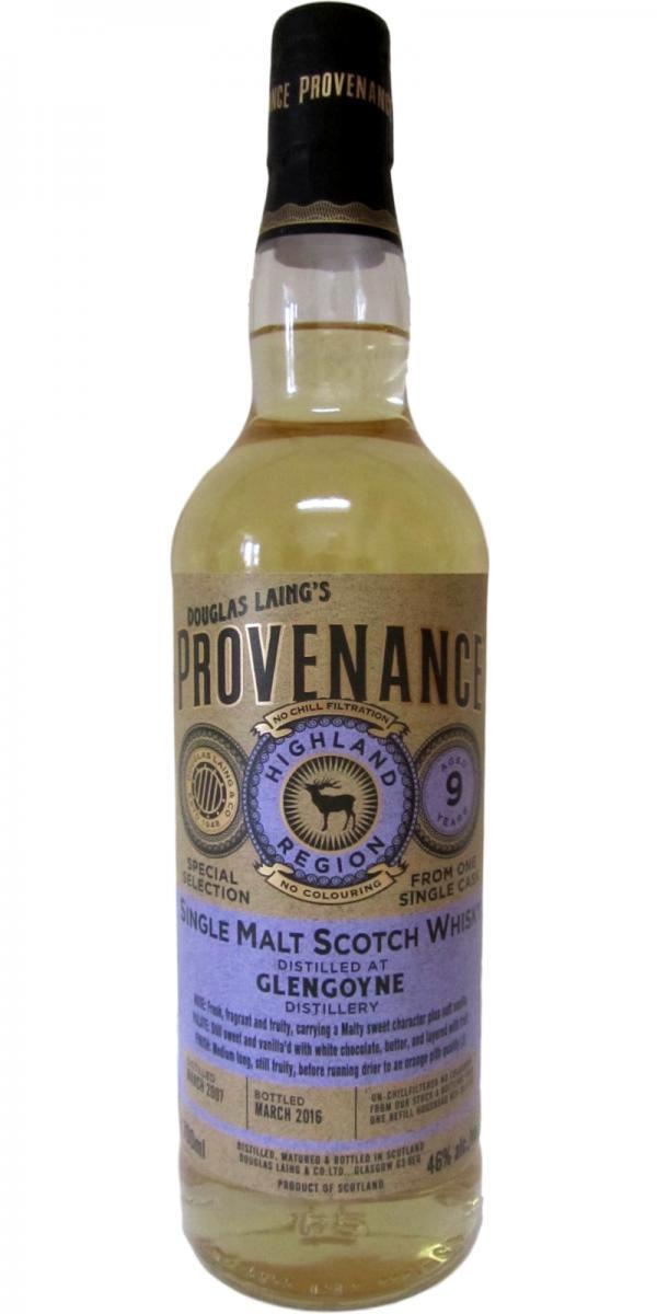 Glengoyne 2007 DL  Provenance