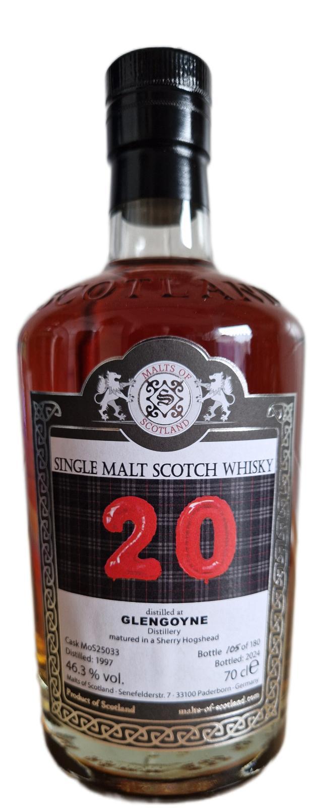 Glengoyne 1997 MoS  20 Jahre MoS