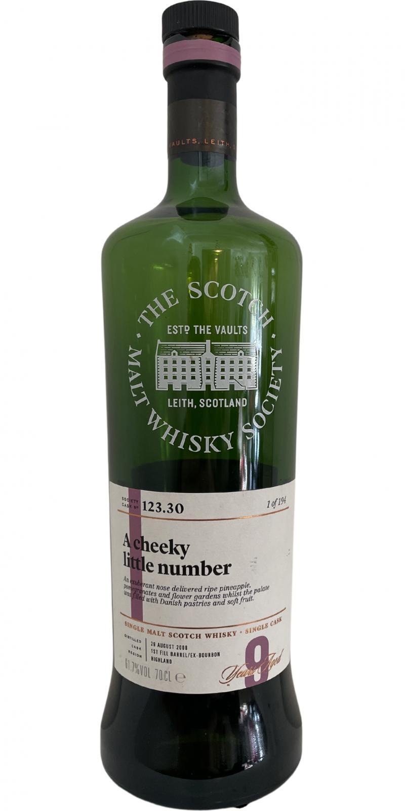 Glengoyne 2008 SMWS 123.30  A cheeky little number