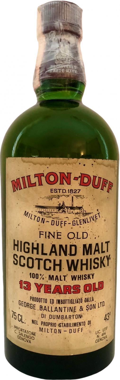 Miltonduff 13-year-old Fine Old Highland Malt Scotch Whisky