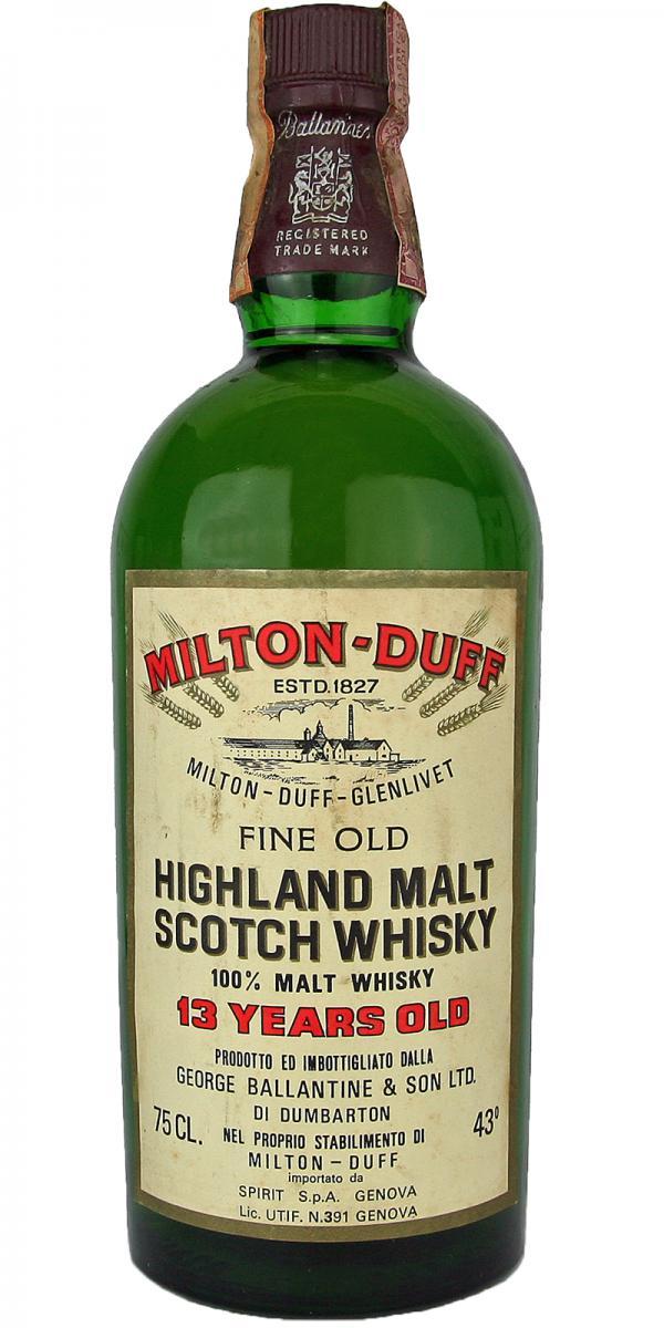 Miltonduff 13-year-old Fine Old Highland Malt Scotch Whisky
