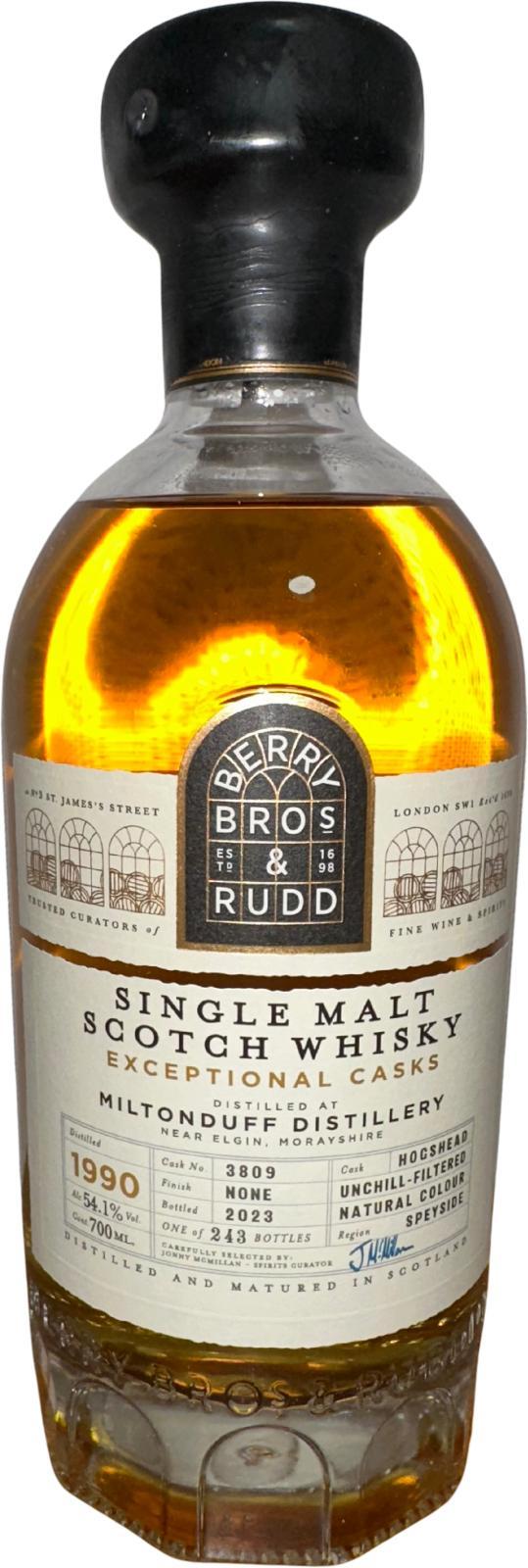 Miltonduff 1990 BR Exceptional Casks