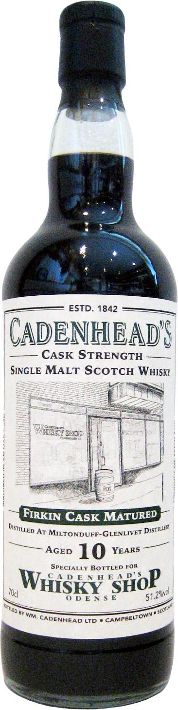 Miltonduff 10-year-old CA Cadenhead's Whisky Shop Odense