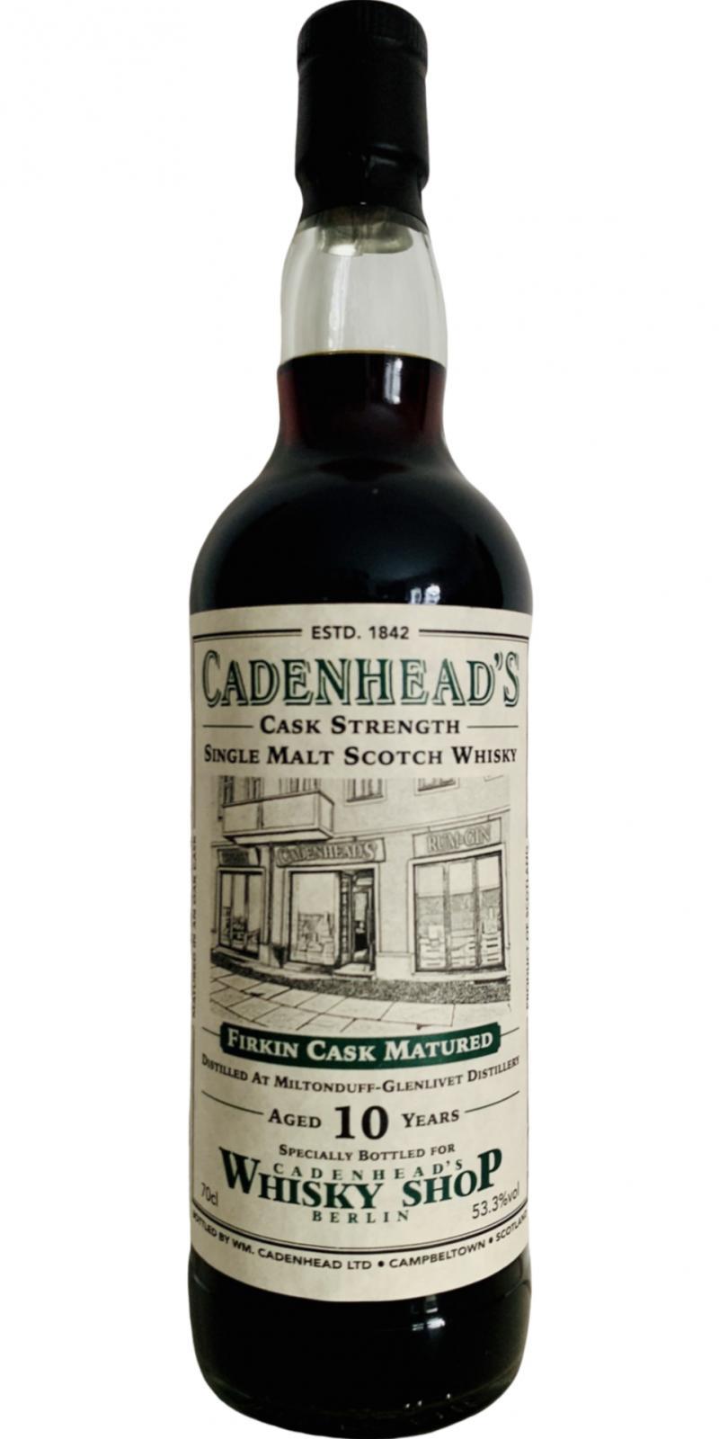 Miltonduff 10-year-old CA Cadenhead's Whisky Shop Berlin