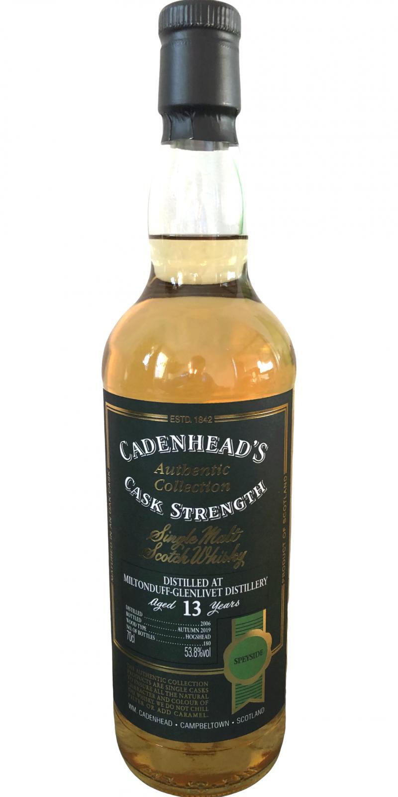 Miltonduff 2006 CA Authentic Collection