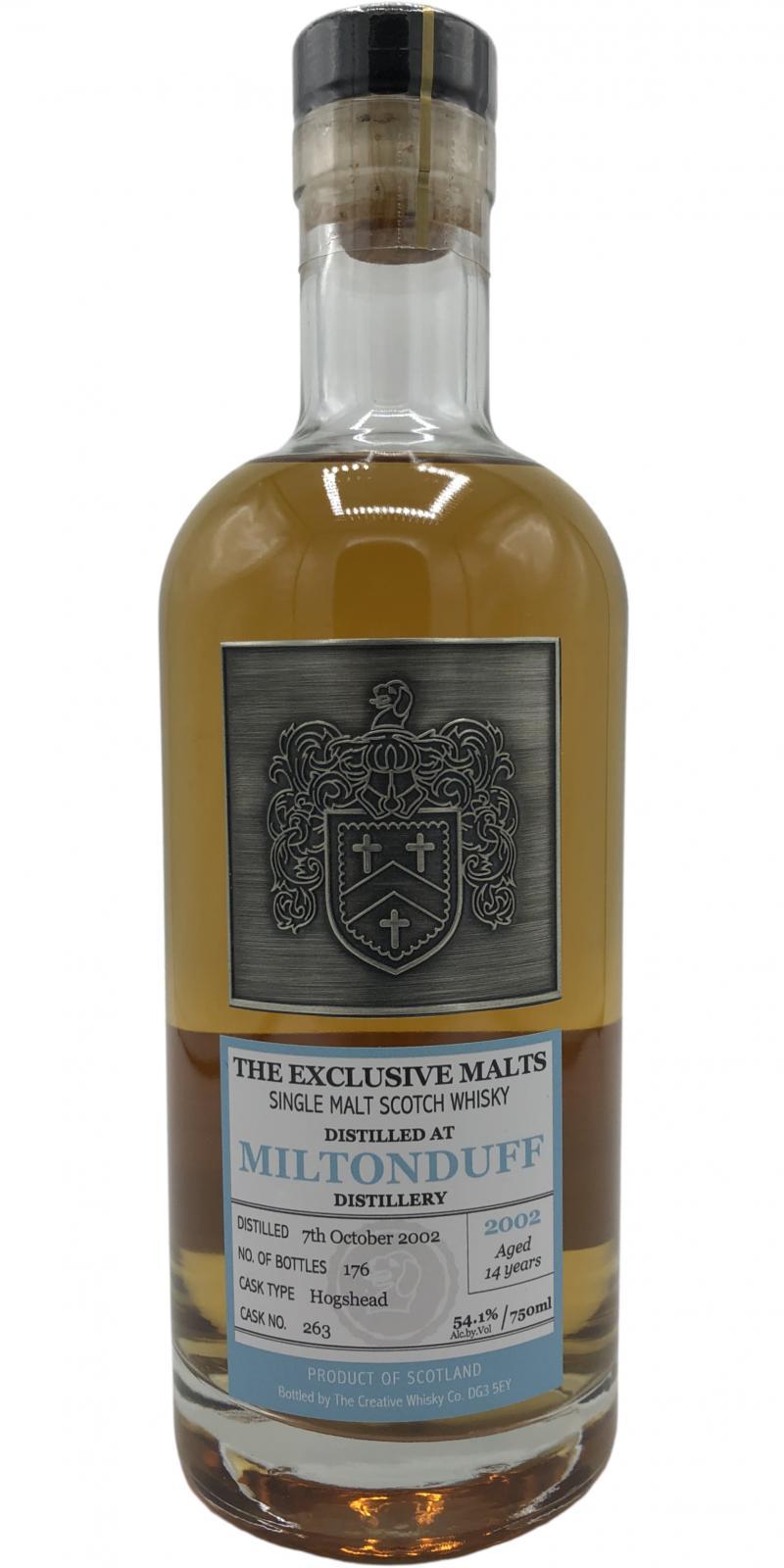 Miltonduff 2002 CWC The Exclusive Malts