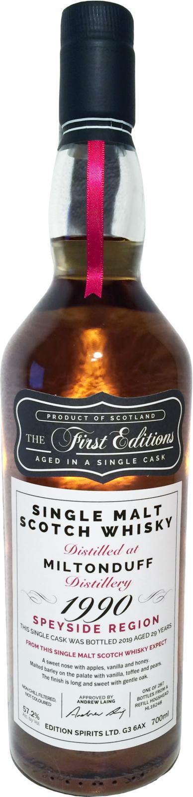 Miltonduff 1990 ED The First Editions