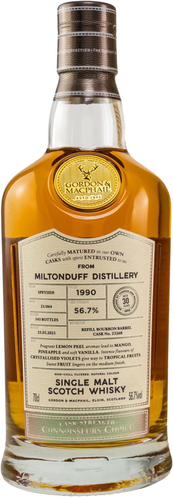 Miltonduff 1990 GM Connoisseurs Choice - Cask Strength