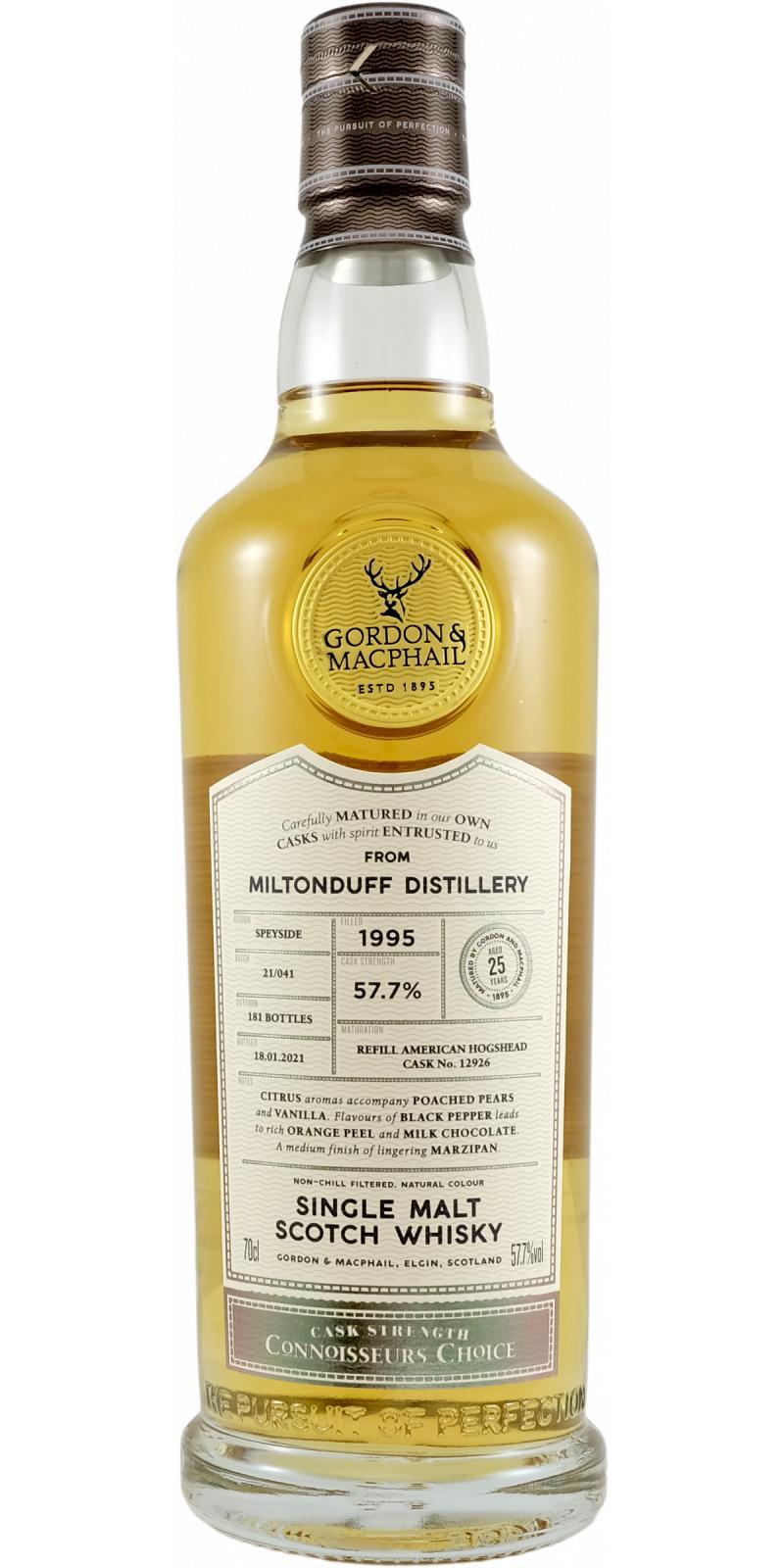 Miltonduff 1995 GM Connoisseurs Choice - Cask Strength