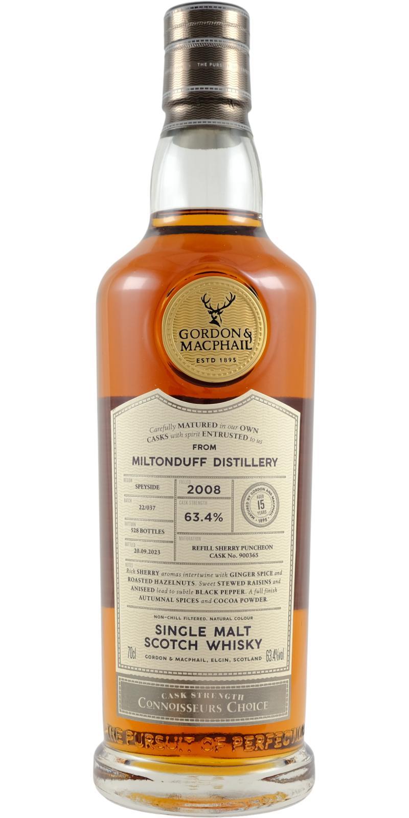 Miltonduff 2008 GM Connoisseurs Choice - Cask Strength