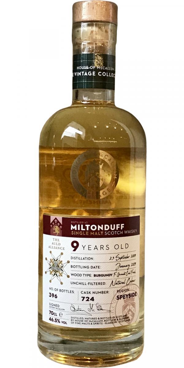 Miltonduff 2009 HoMc The Vintage Collection