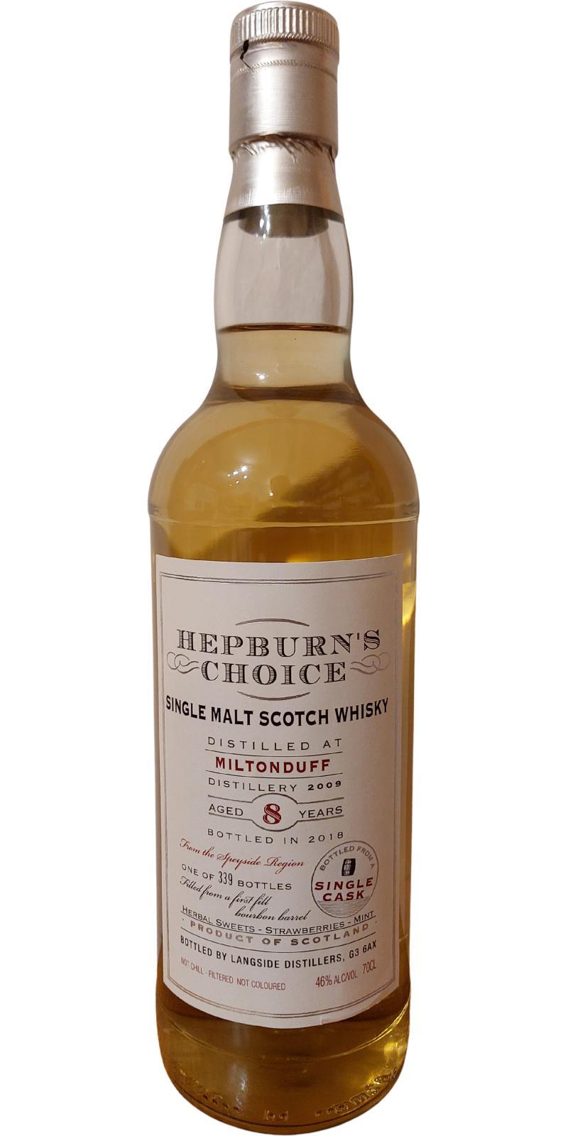 Miltonduff 2009 LsD Hepburn's Choice