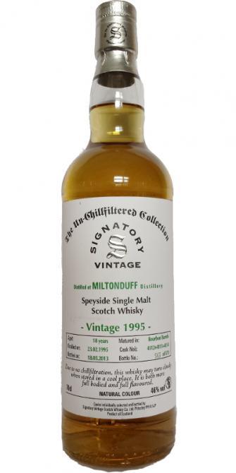 Miltonduff 1995 SV The Un-Chillfiltered Collection