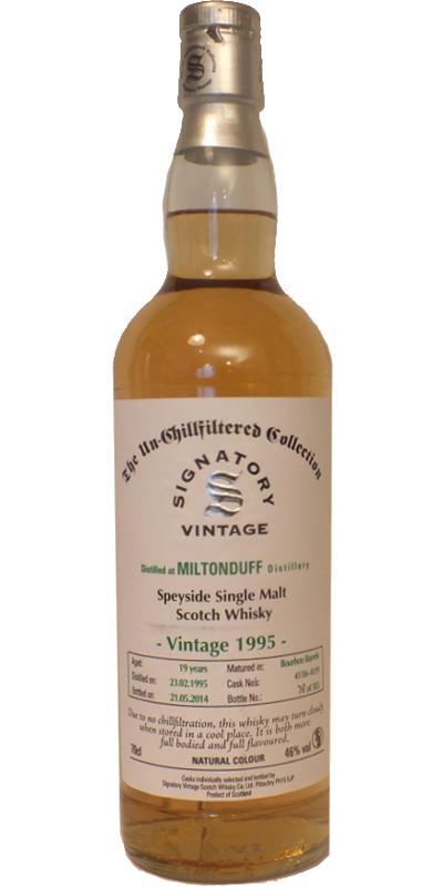 Miltonduff 1995 SV The Un-Chillfiltered Collection