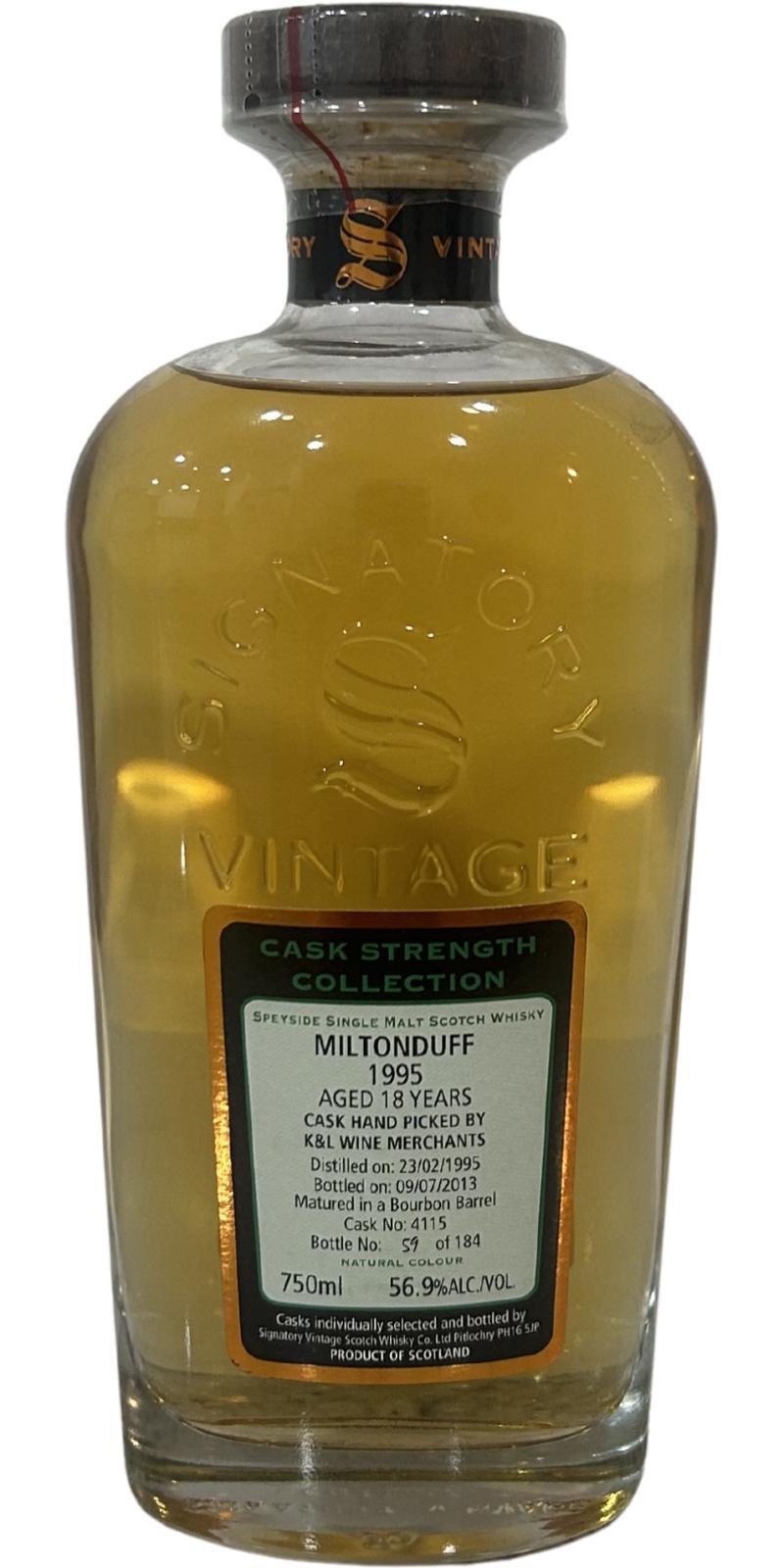 Miltonduff 1995 SV Cask Strength Collection