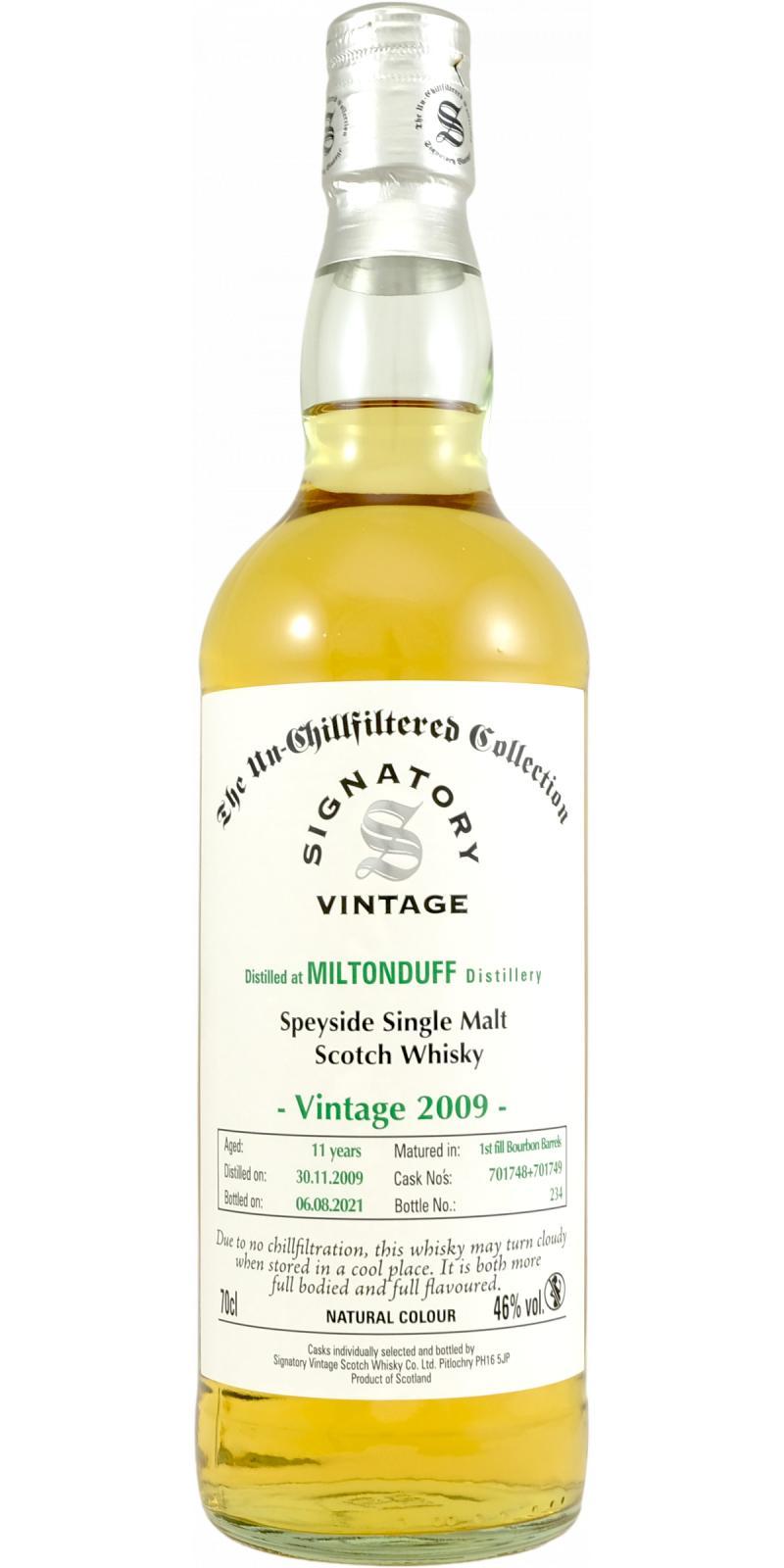 Miltonduff 2009 SV The Un-Chillfiltered Collection
