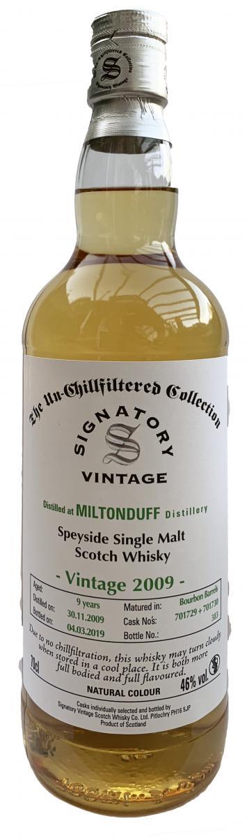 Miltonduff 2009 SV The Un-Chillfiltered Collection