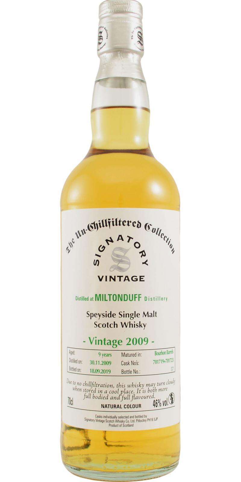 Miltonduff 2009 SV The Un-Chillfiltered Collection