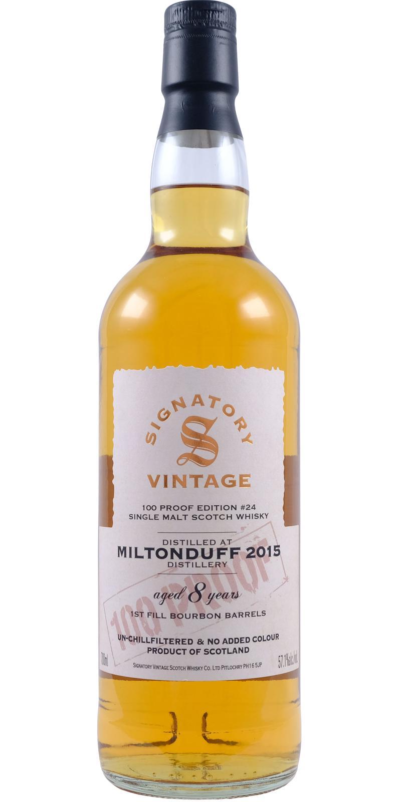 Miltonduff 2015 SV 100 Proof - Edition #24